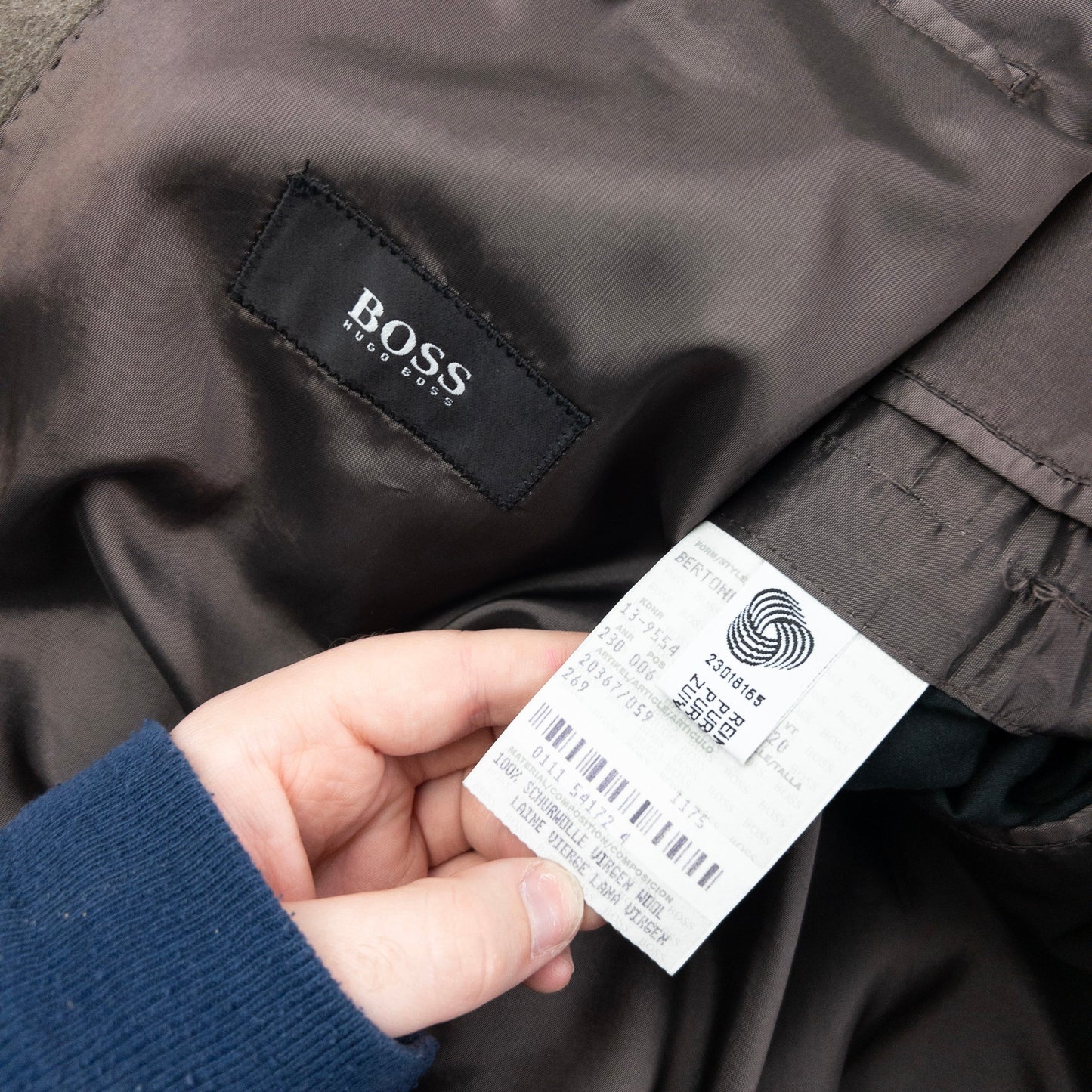Vintage 2000s Hugo Boss Longline Wool Button Up Jacket Size XXL | XXL, Grey