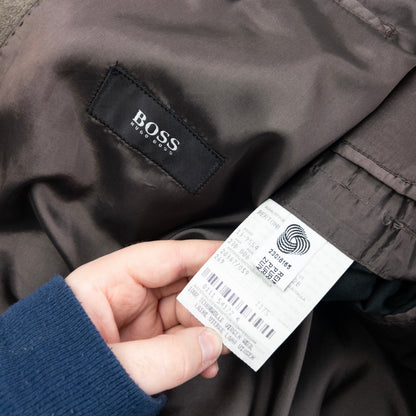 Vintage 2000s Hugo Boss Longline Wool Button Up Jacket Size XXL | XXL, Grey