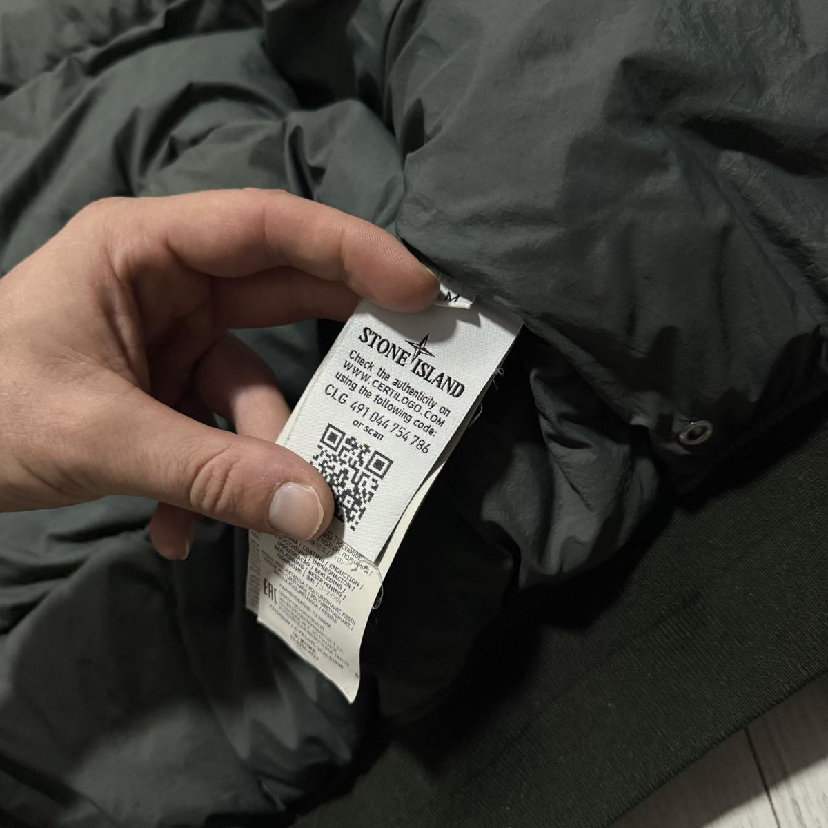 Stone Island Poly Colour Frame Down Jacket | Medium, Olive