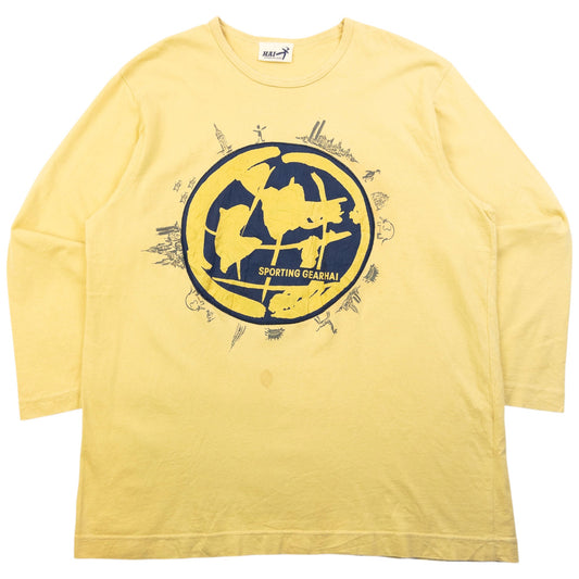Vintage 90s Hai Sporting Gear By Issey Miyake Long Sleeve T Shirt Size S | Small, Yellow
