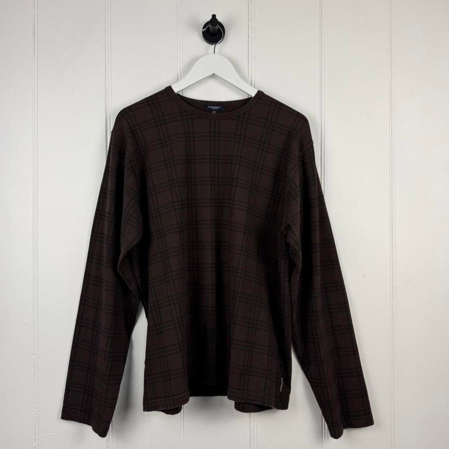 Burberry London Nova Check Long Sleeve T-Shirt (XL) | Extra Large, Brown