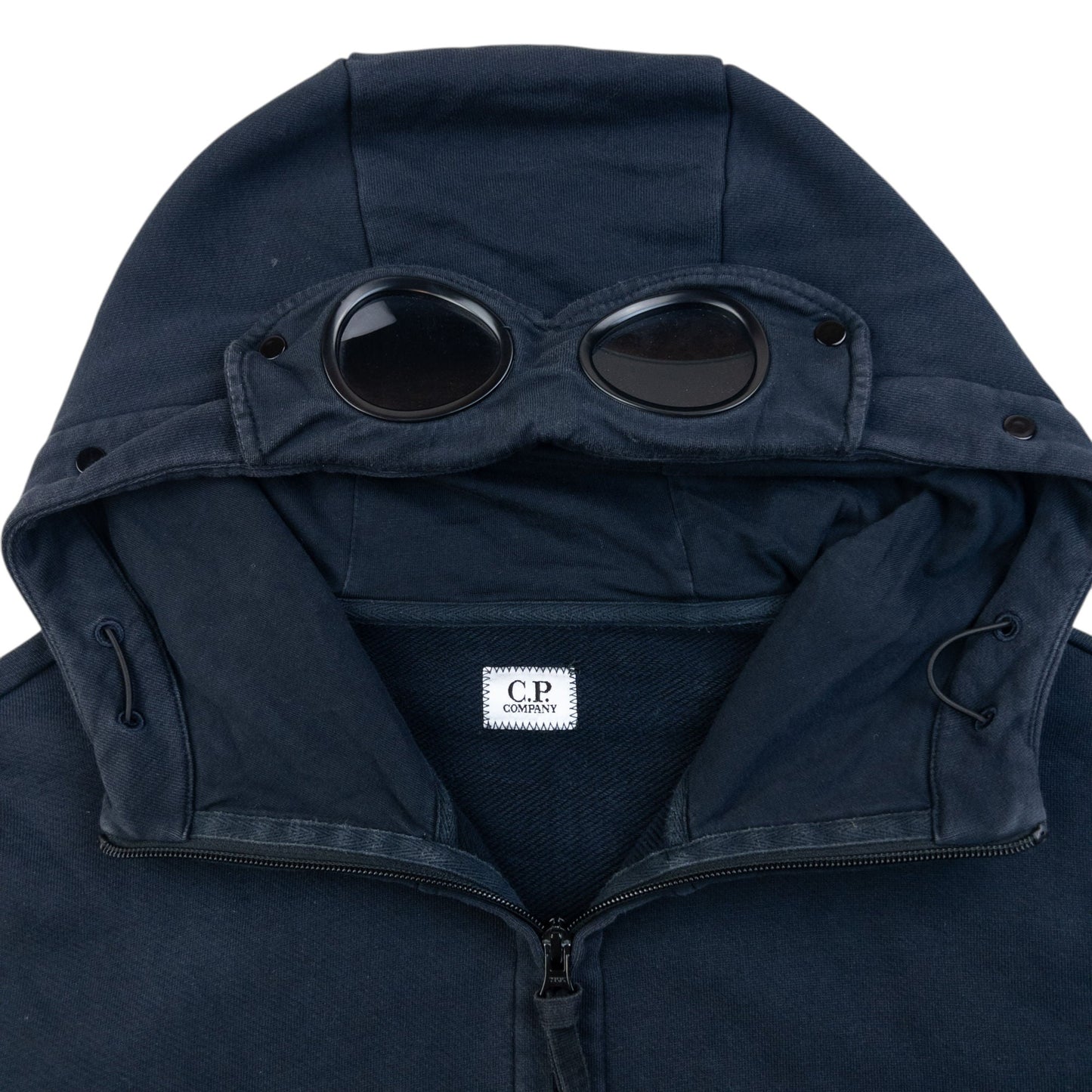 Vintage CP Company Goggle Hood Zip Up Hoodie Size M | Medium, Navy