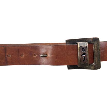 Vintage Armani Jeans Leather Belt Size W34