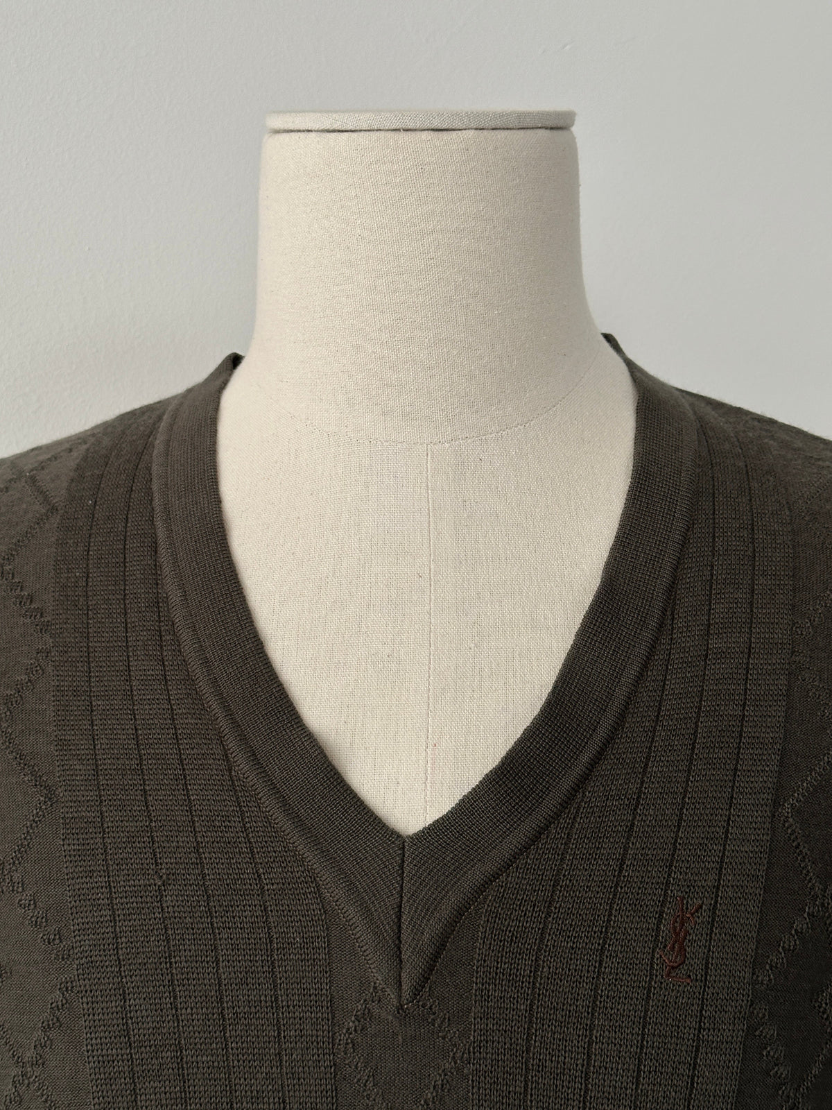 Yves Saint Laurent Tricots 1990s Pure Wool V Neck Jumper - S