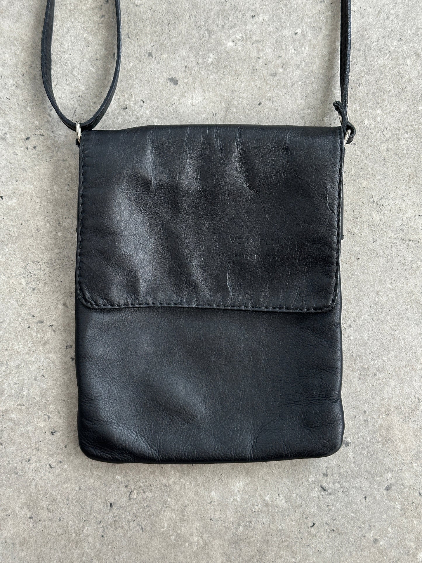 Italian Vintage 1990s Leather Crossbody Bag