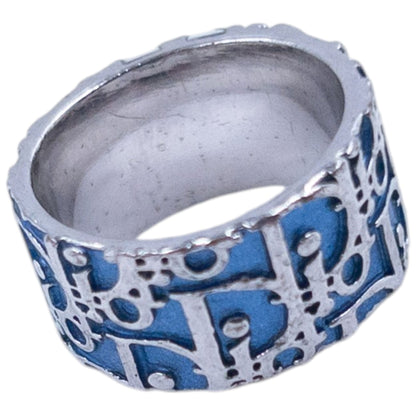 Vintage 2000s Dior By John Galliano Monogram Number Ring | O/S, Blue
