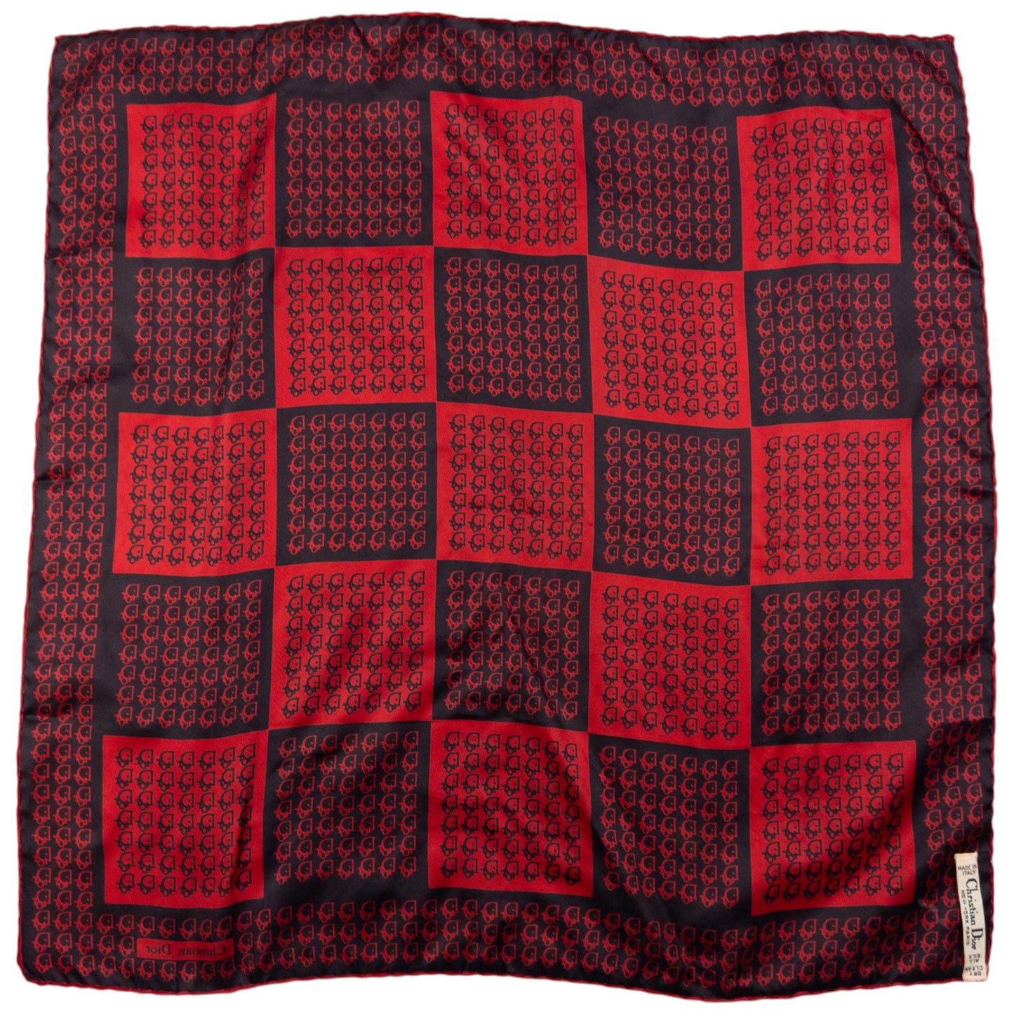 Vintage Dior Monogram Silk Scarf