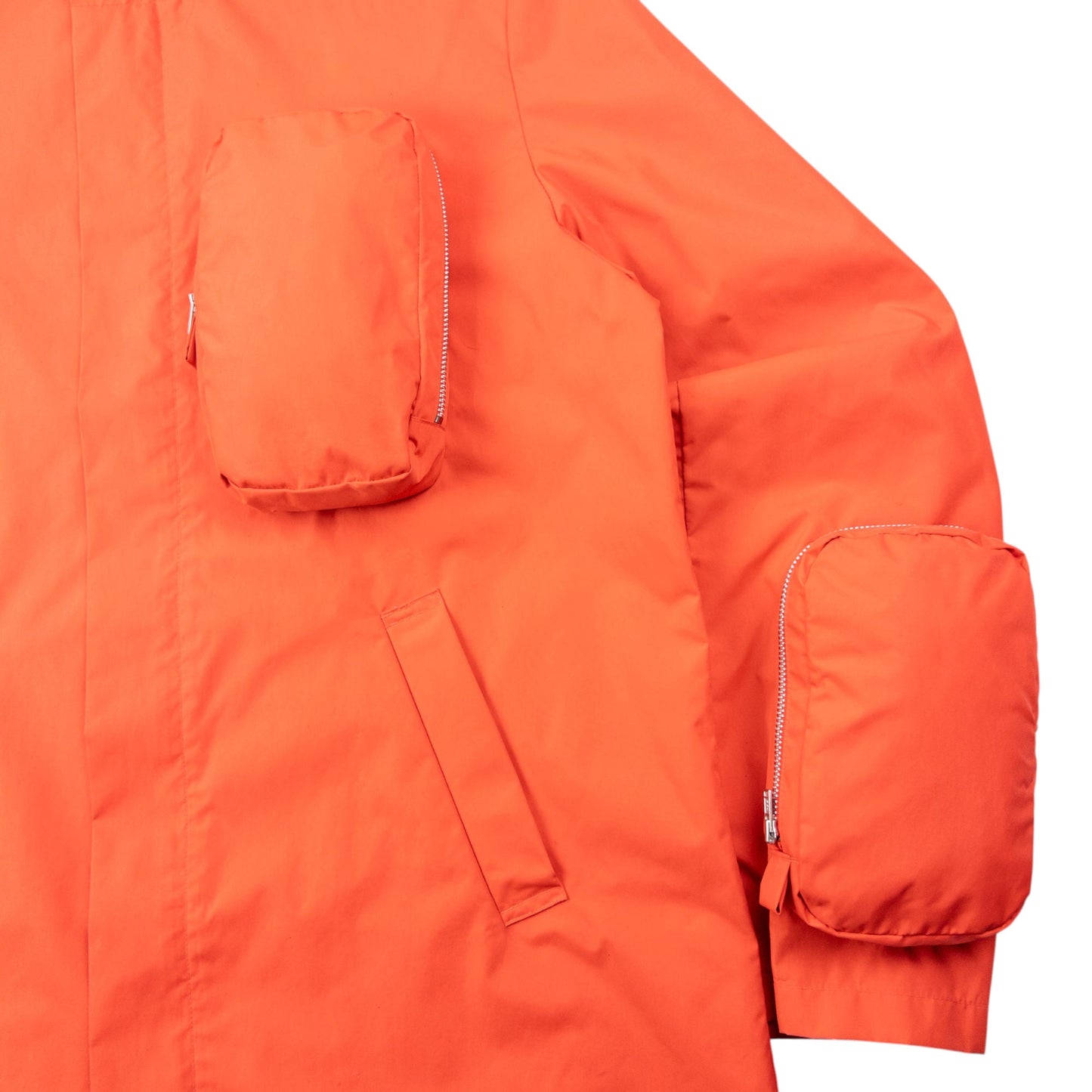 Vintage 2000s I.S. Sunao Kuwahara 3d Pocket Zip Up Rain Jacket Size S | Small, Orange