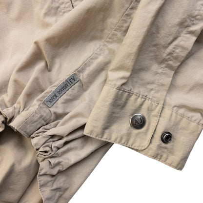 Vintage 2000s Armani Jeans Zip Up Jacket Size M | Medium, Beige