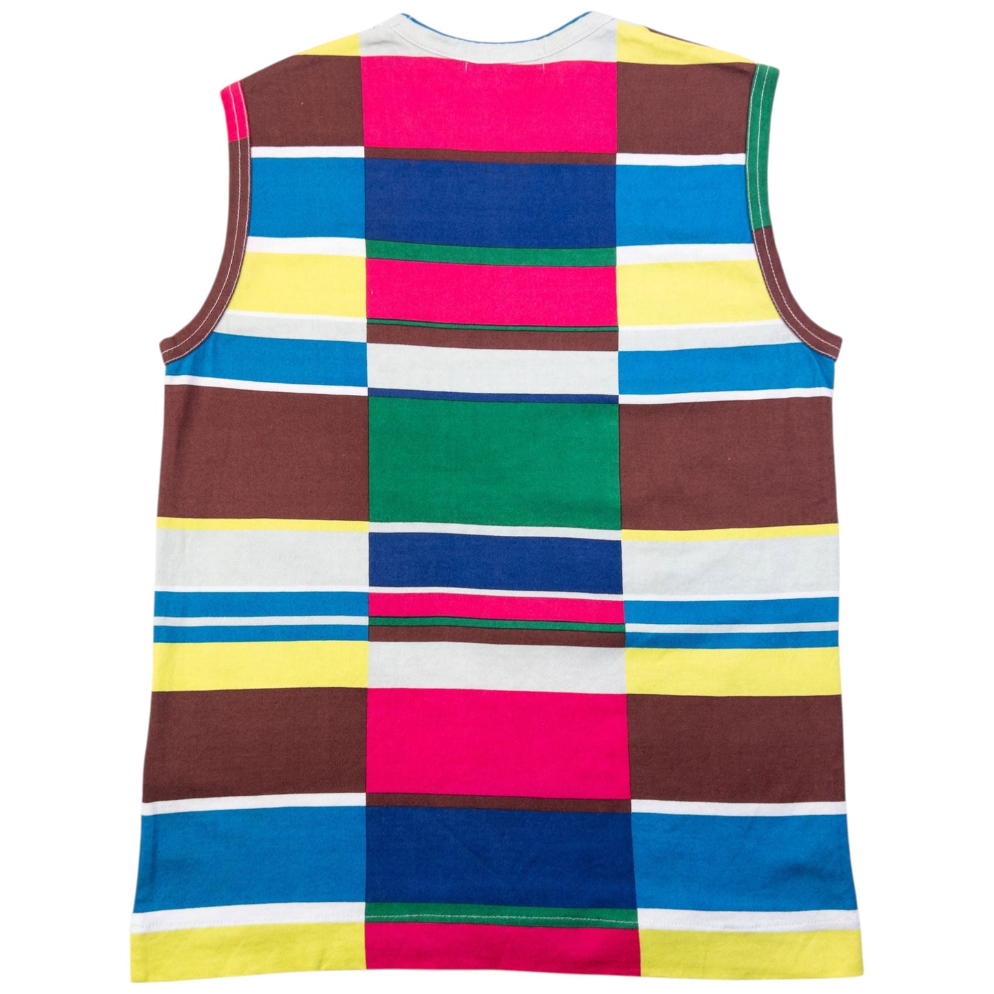 Vintage SS2001 Comme Des Garçons Tricot Pattern Vest Top Womens Size S | Small, Tan