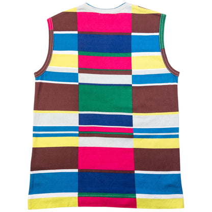 Vintage SS2001 Comme Des Garçons Tricot Pattern Vest Top Womens Size S | Small, Tan