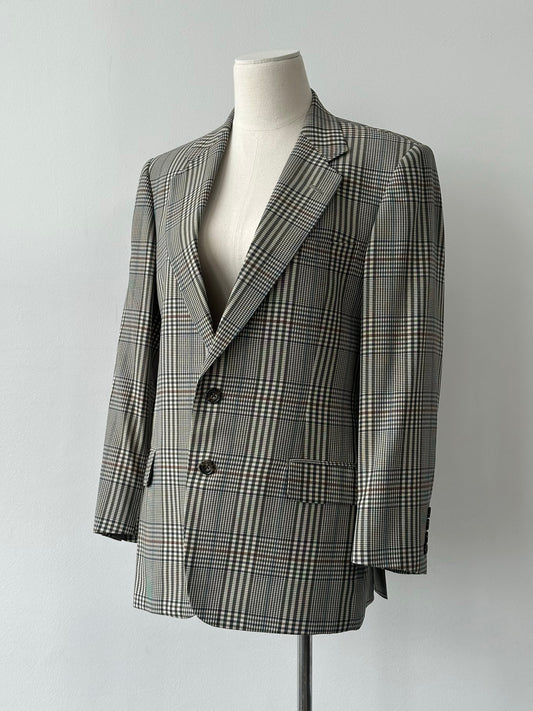 Burberry 1990s Check Single Breasted Blazer - S