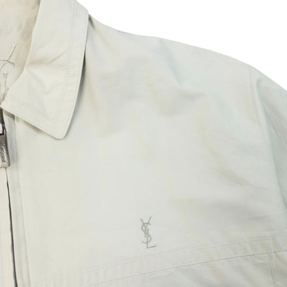 Vintage 90S YSL Yves Saint Laurent Harrington Jacket Size S | Small, Cream