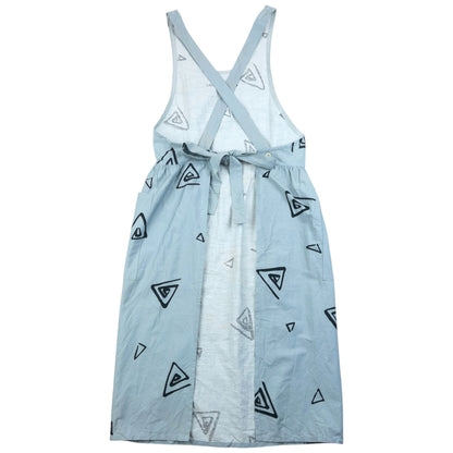 Vintage 90s Issey Miyake Triangle Print Tie Back Apron | O/S, Black
