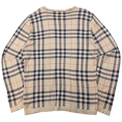 Vintage 2000s Burberry Nova Check Jumper Size M