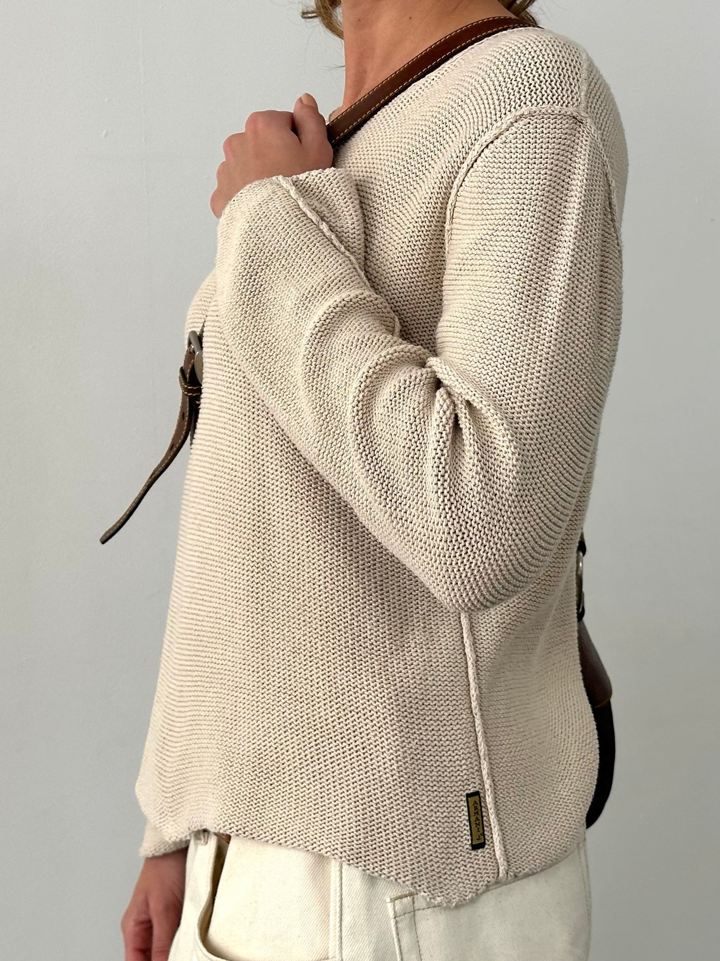 Armani Jeans 1990s Pure Cotton Knit Jumper - M