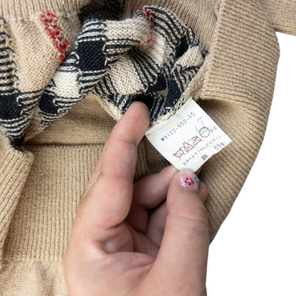 Vintage 90s Burberry Nova Check Jumper Size M | Medium, Beige