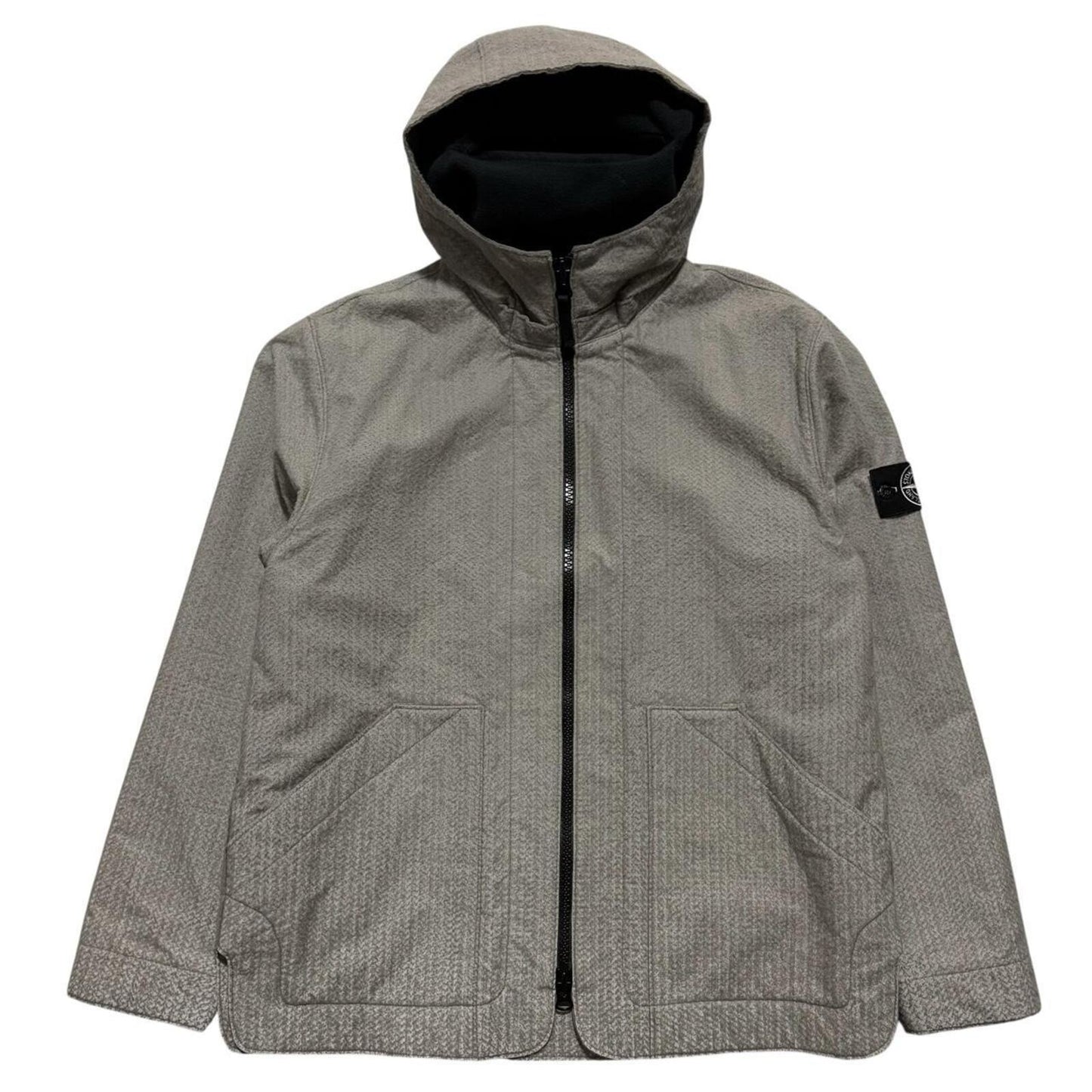 Stone Island Needle Punched Reflective Jacket | XL, Reflective Grey