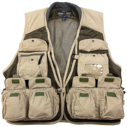 Vintage Montbell Multi Pocket Cargo Vest Gilet Size M