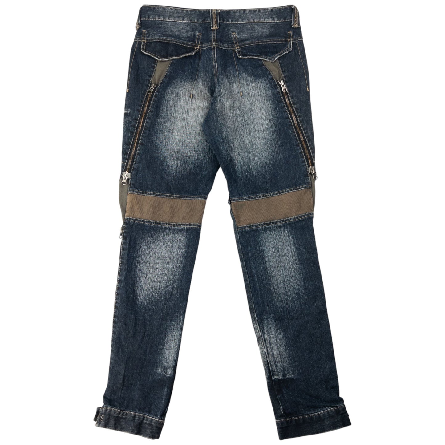Vintage PPFM Multi Zip Denim Jeans Size W31