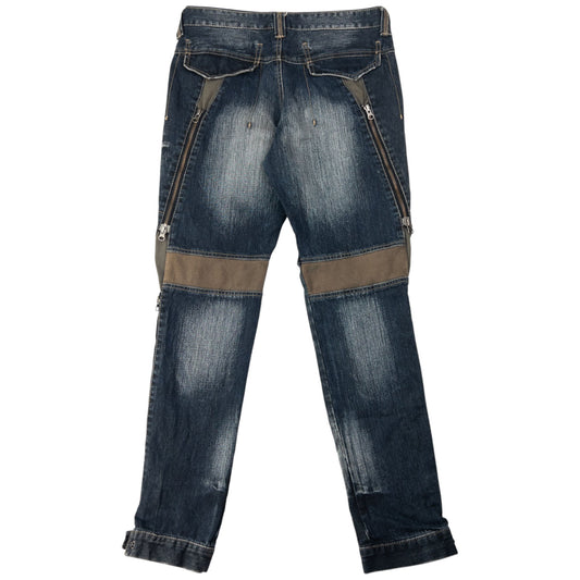 Vintage PPFM Multi Zip Denim Jeans Size W31