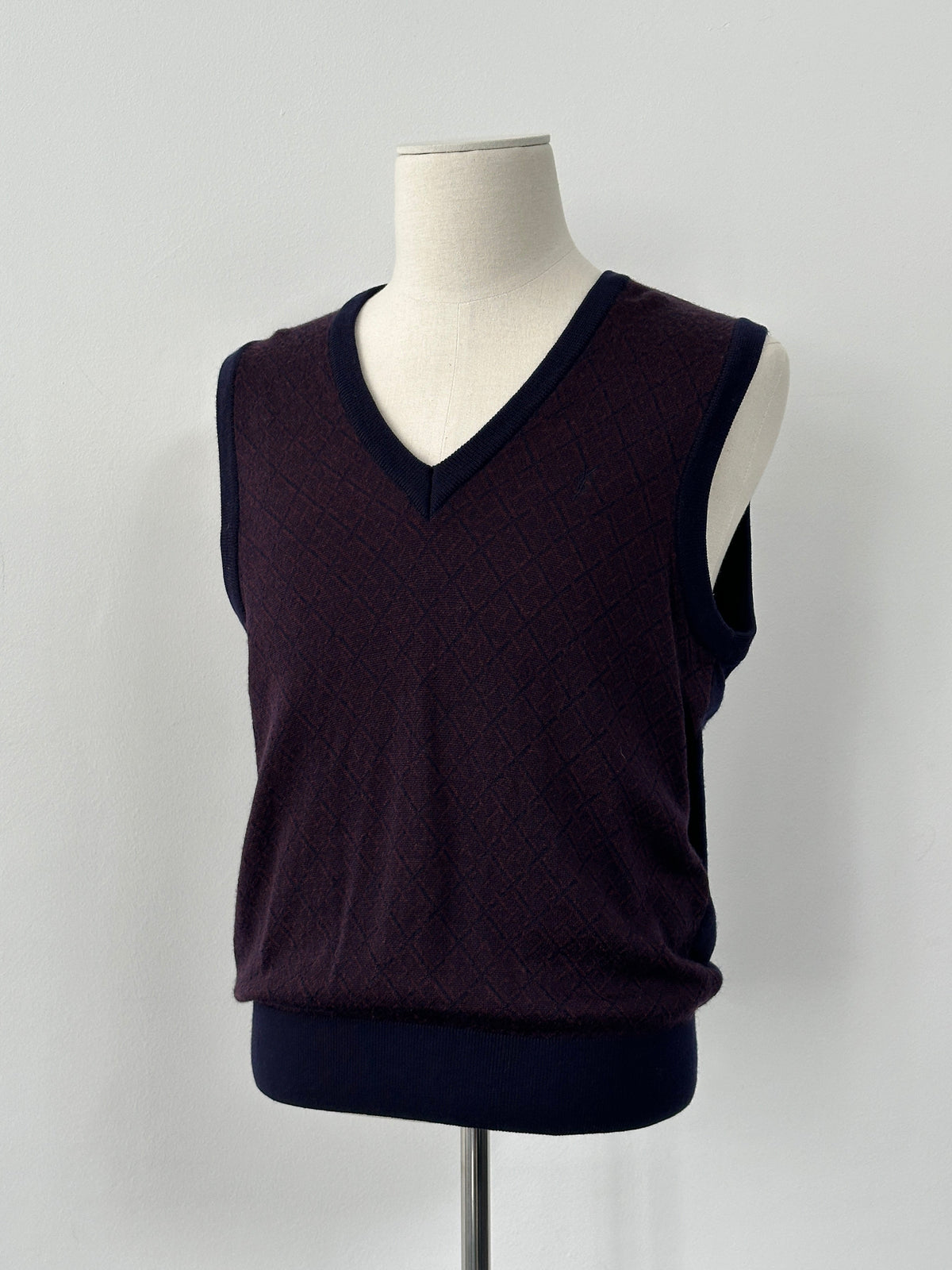 Yves Saint Laurent 1990s Wool Sleeveless V Neck Jumper - M