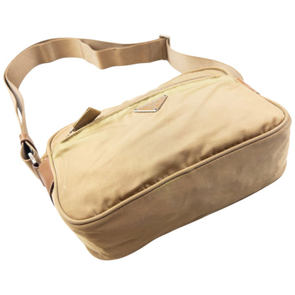 Vintage 2000s Prada Crossbody Bag | O/S, Beige