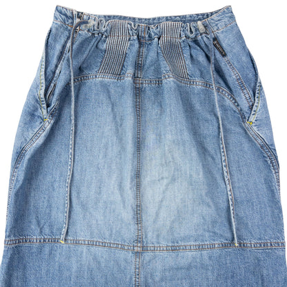 Vintage 2000s Armani Jeans Denim Maxi Skirt Womens Size M | Medium, Blue