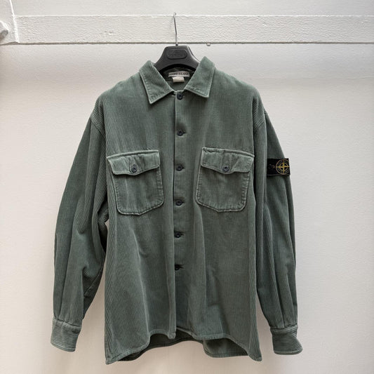 Stone Island 1995 Jumbo Corduroy Over Shirt (XL) | Extra Large, Green