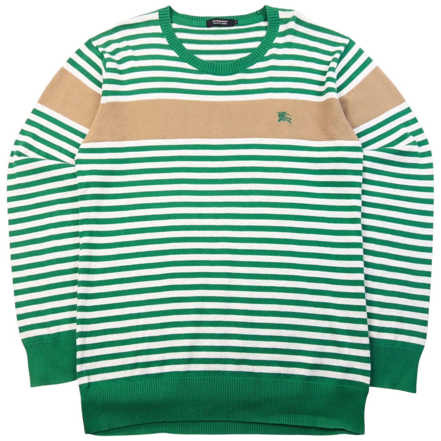 Vintage 2000s Burberry Black Label Striped Jumper Size S | Small, Multicoloured