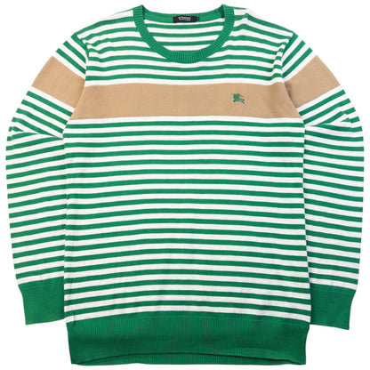 Vintage 2000s Burberry Black Label Striped Jumper Size S | Small, Multicoloured