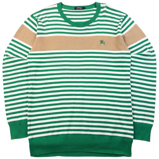 Vintage 2000s Burberry Black Label Striped Jumper Size S | Small, Multicoloured