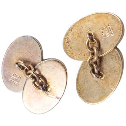 Vintage 80s Gucci Embossed Chain Link Cuff Links | O/S, Gold