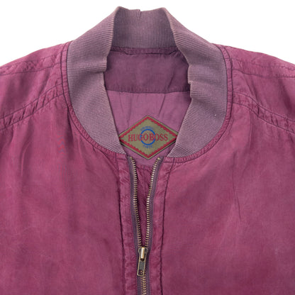 Vintage 90s Hugo Boss Silk Bomber Jacket Size XXL | XXL, Purple
