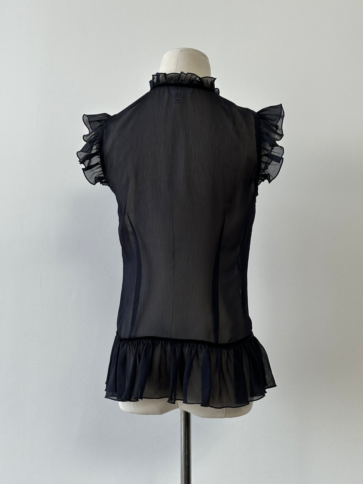 Vintage 2000s Sheer Sleeveless Top - S