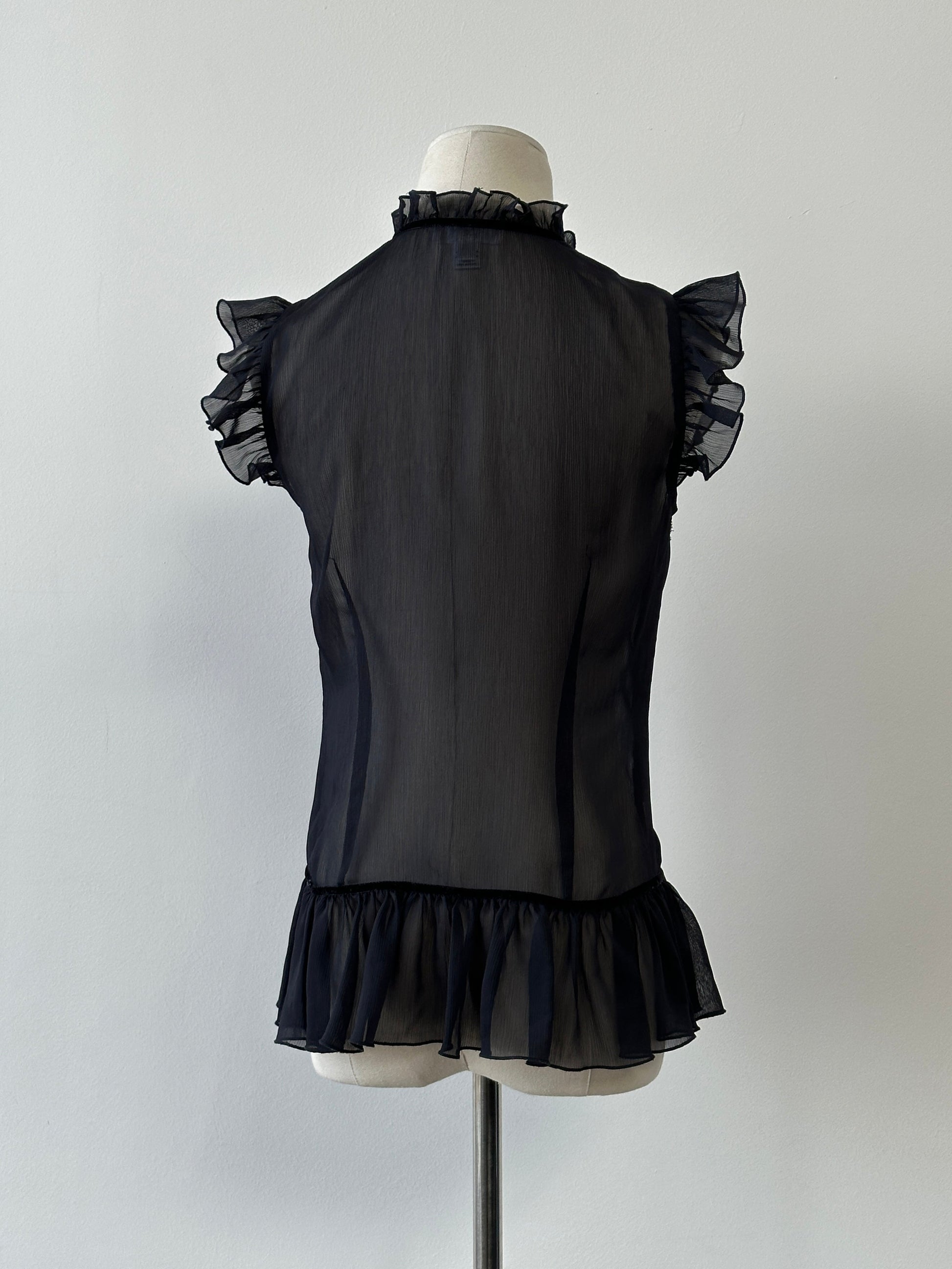 Vintage 2000s Sheer Sleeveless Top - S