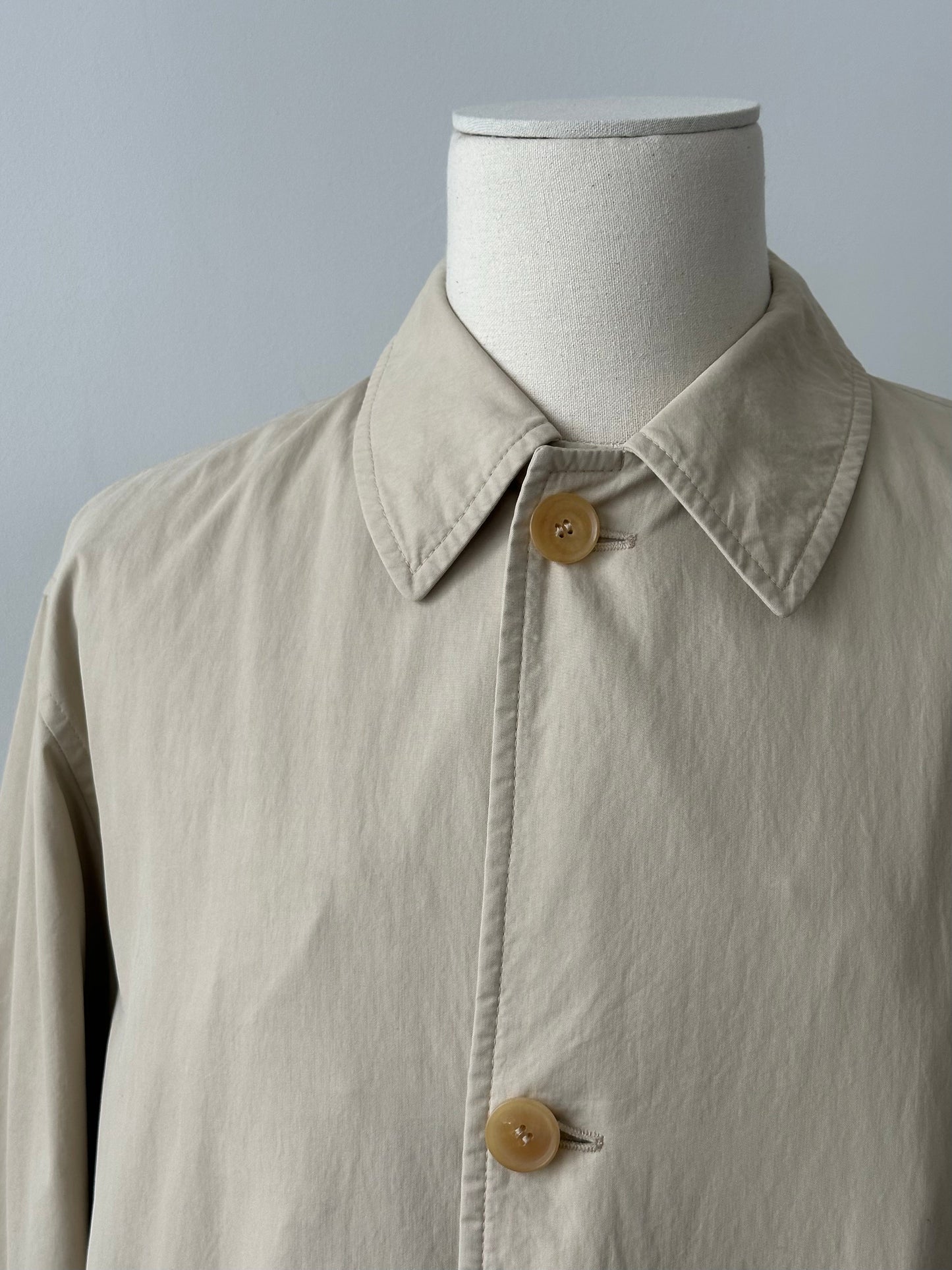 Hugo Boss 2000s Cotton Concealed Placket Trench - L