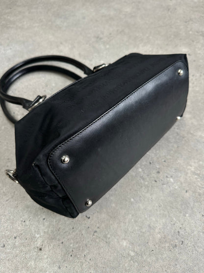 Emporio Armani 2000s Nylon Monogram Shoulder Bag