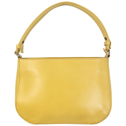 Vintage 90s Issey Miyake Leather Shoulder Bag | O/S, Yellow