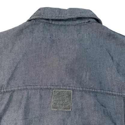 Vintage 2000s Marithe + Francois Girbaud Metallic Denim Jacket Size XL | XL, Grey