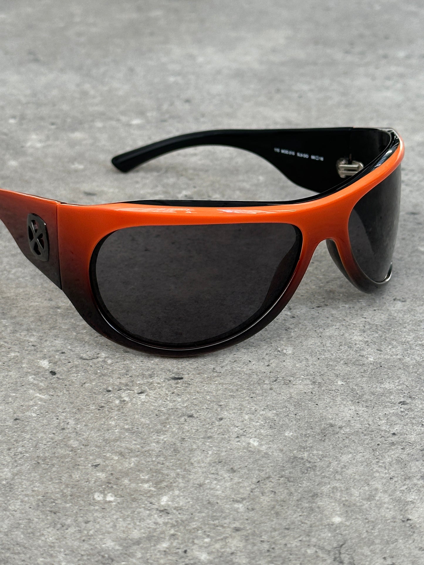 Vintage 2000s Shield Wrap Logo Sunglasses