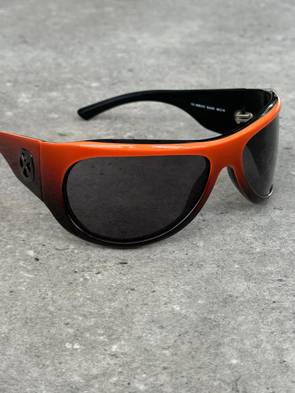 Vintage 2000s Shield Wrap Logo Sunglasses