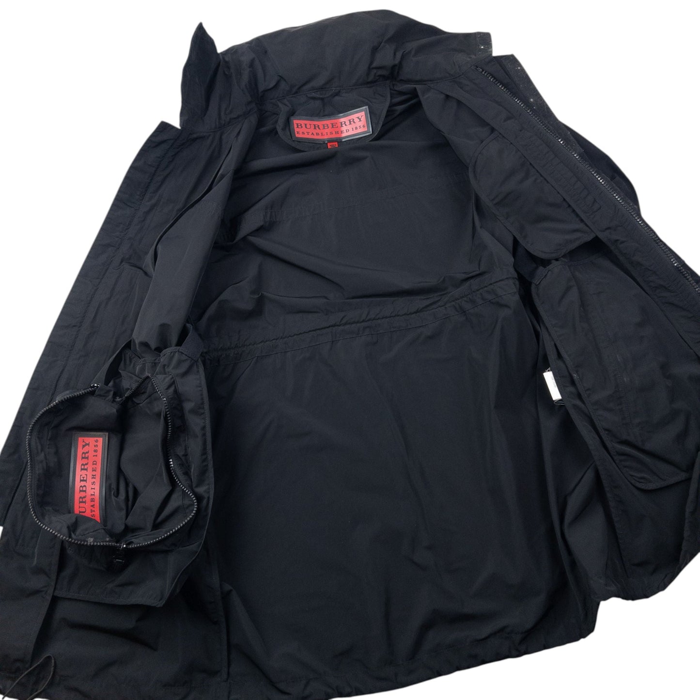 Vintage 2000s Burberry Packable Zip Up Jacket Size M | Medium, Black