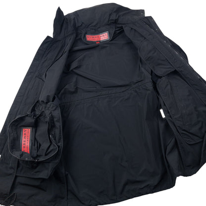 Vintage 2000s Burberry Packable Zip Up Jacket Size M | Medium, Black
