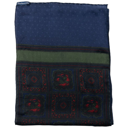 Vintage 80s Burberry Silk Scarf | O/S, Blue
