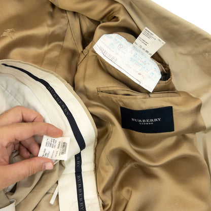 Vintage 2000s Burberry Jacket & Trousers Suit Set Size XL | XL, Beige