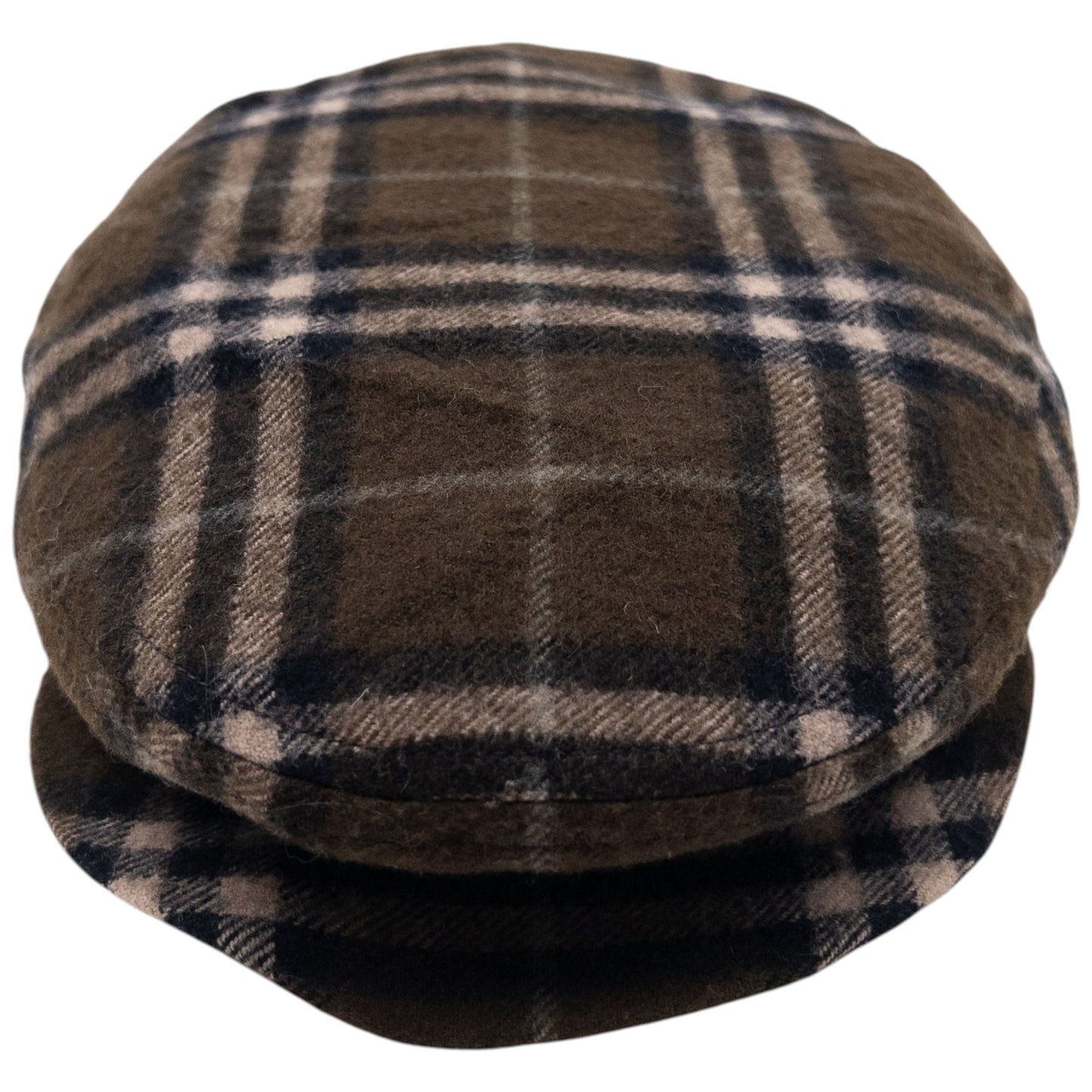 Vintage 90s Burberry Nova Check Wool Flat-Cap Hat | O/S, Brown