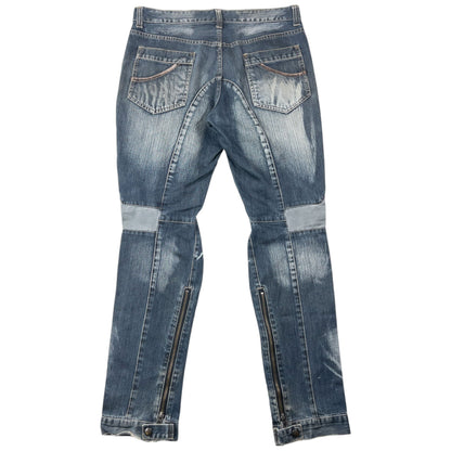 Vintage 2000s PPFM Multi Zip Denim Jeans Size W34 | W34, Grey