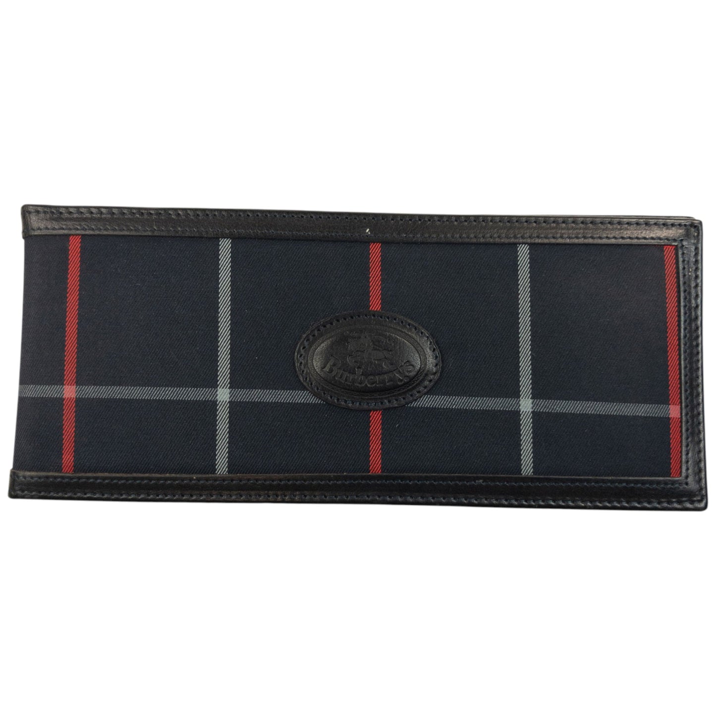 Vintage 90s Burberry Nova Check Chequebook Cover Wallet | O/S, Navy