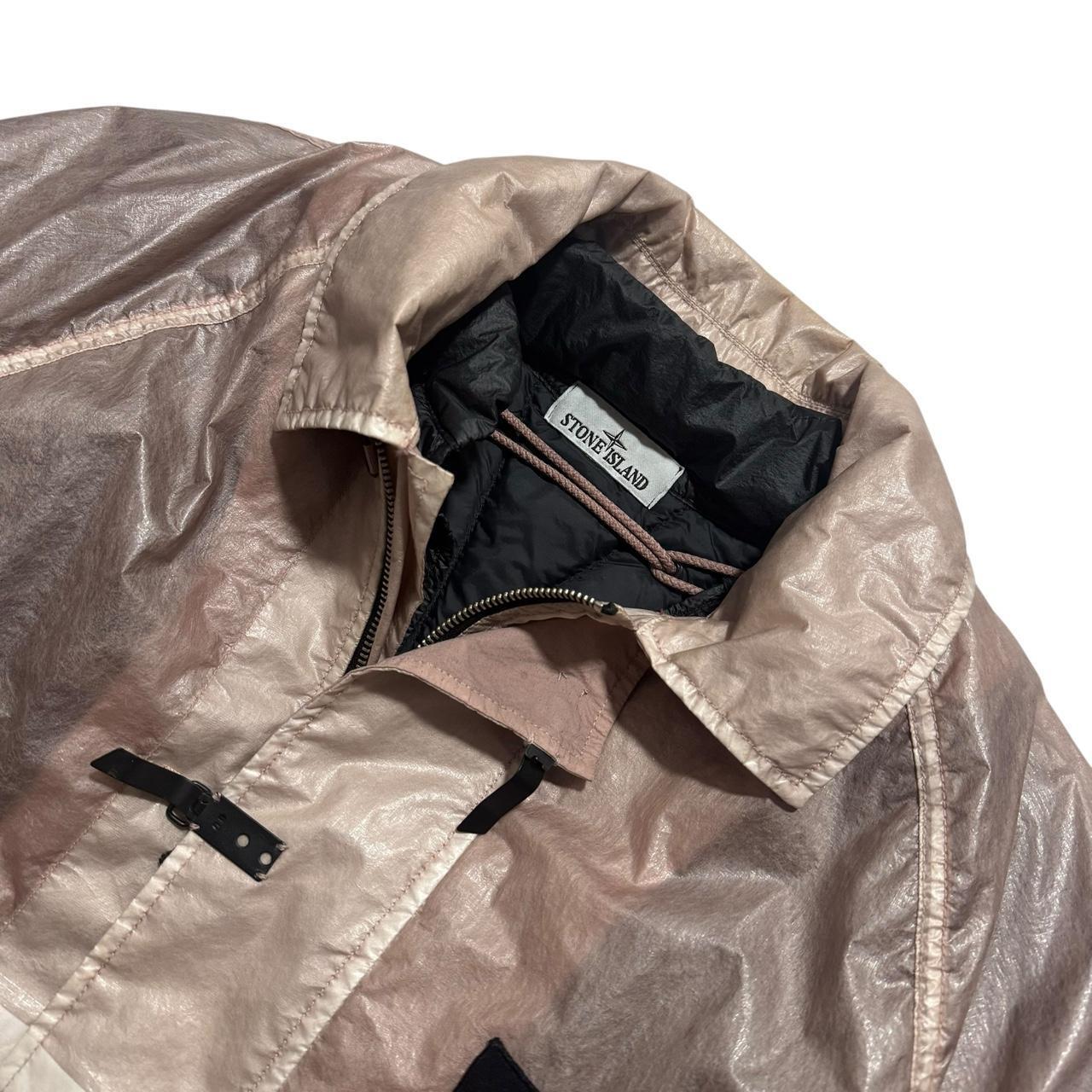 Stone Island 22/82 Microfelt Fireman Clasp Jacket | Medium, Metallic Pink